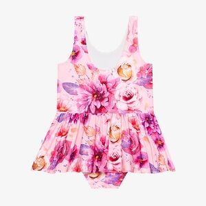 Posh Peanut Infant Swimsuit Twirl Skirt‎ Amira Floral Bathing Suit 0-3 month